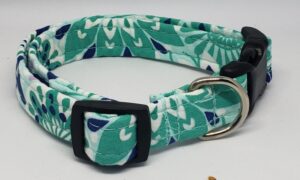 Medallion Floral Green Violet Cotton Collar